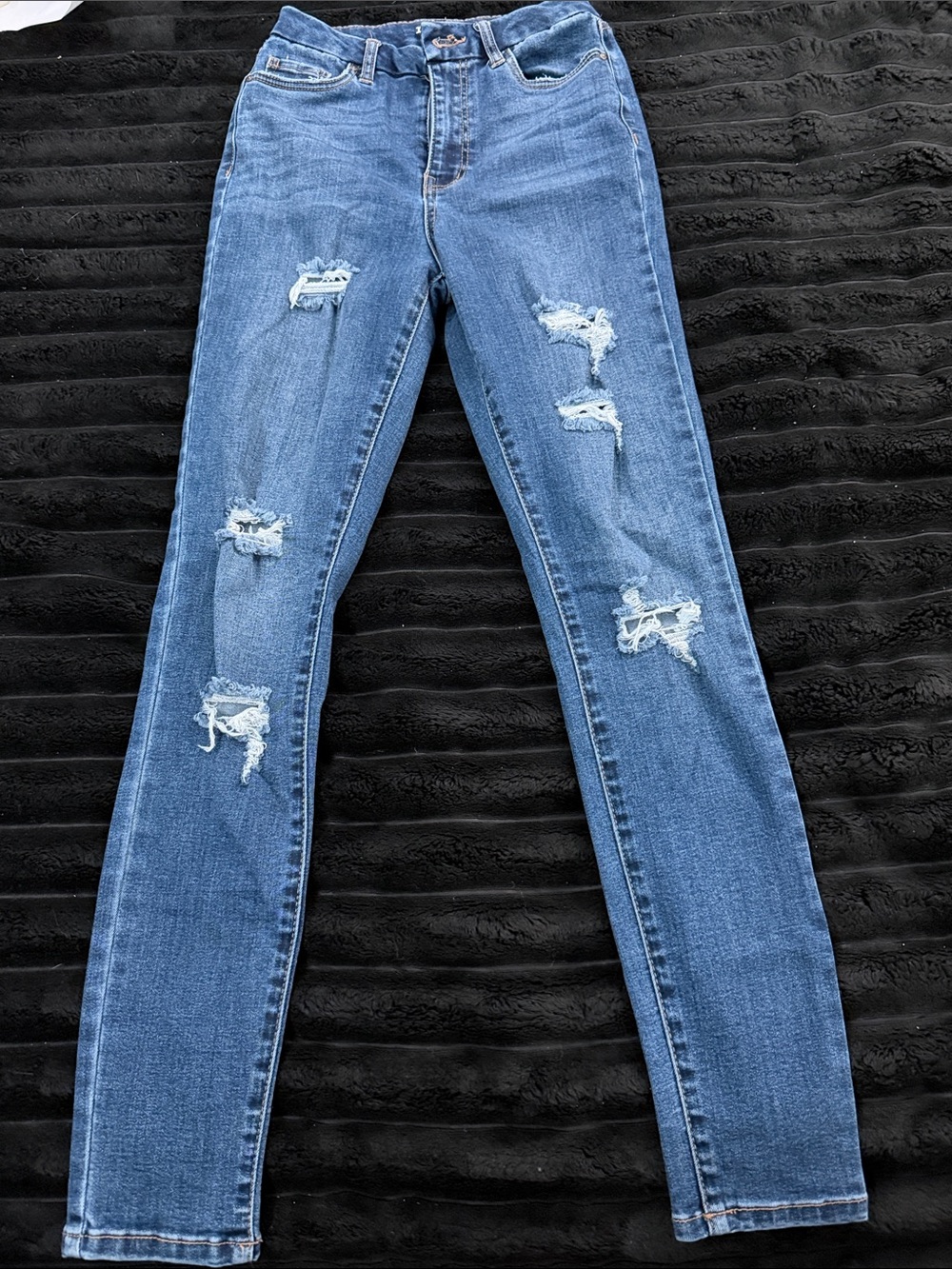 refuge Light Blue Distressed Skinny Jeans